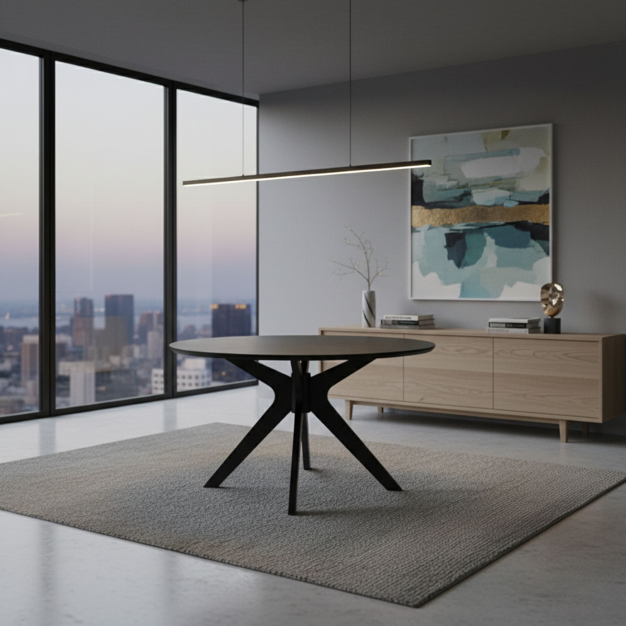 Corinne Dining Table: Black
